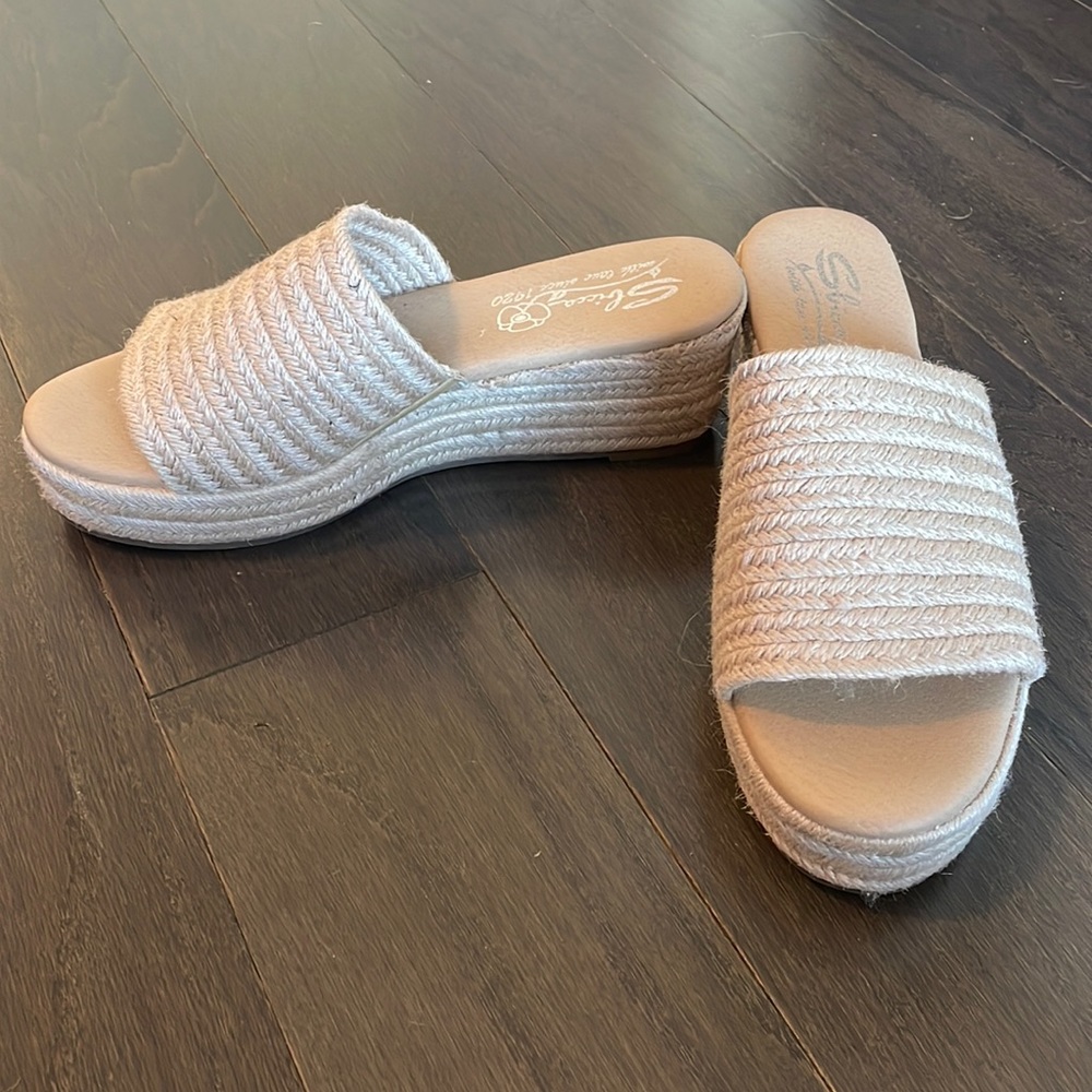 Brand New Sbicca Jute Espadrille Wedge, Size 10